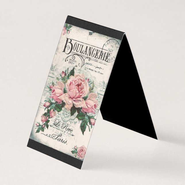 Shabby Chic, Decopage, viktorianisch, französisch  Visitenkarten (Vorderseite)