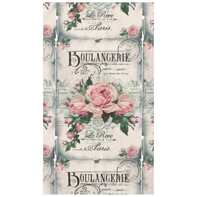 shabby chic, decoupage, victorian, french chic, pa tischdecke (Vorderseite)