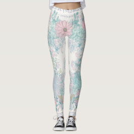 Shabby Chic Dream Nebel Pastellfarben Junk Journal Leggings