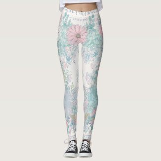 Shabby Chic Dream Nebel Pastellfarben Junk Journal Leggings