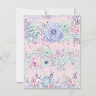 Shabby Chic Dreamy Mist Blume Kräne | Pastel Ju Feiertagskarte