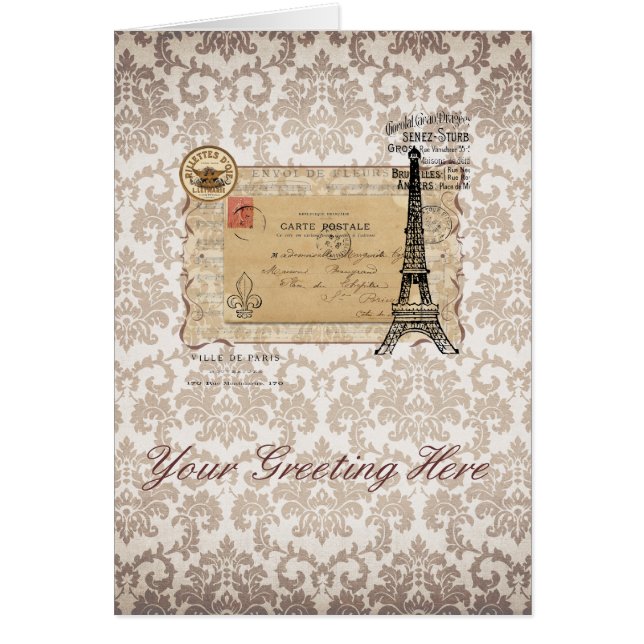 Shabby Chic-Eiffel-Turm Paris Vintager (Vorne)