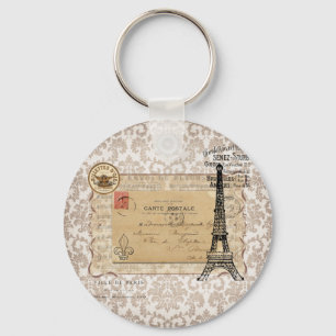 Shabby Chic-Eiffel-Turm Paris Vintager Schlüsselanhänger