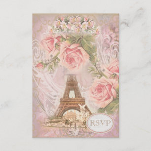 Shabby Chic-Eiffel-Turm UAWG RSVP Karte