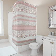 Shabby Chic Elegante Rosa Florale Spitze