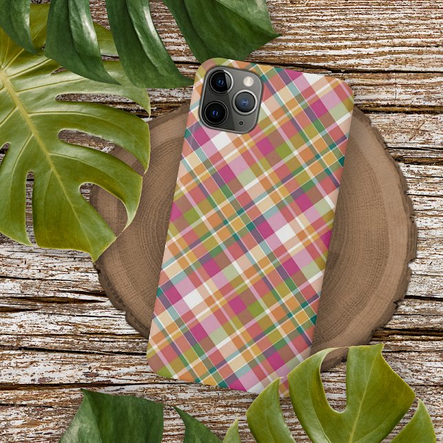 Shabby Chic Flair Madras Muster iPhone Hülle (Von Creator hochgeladen)