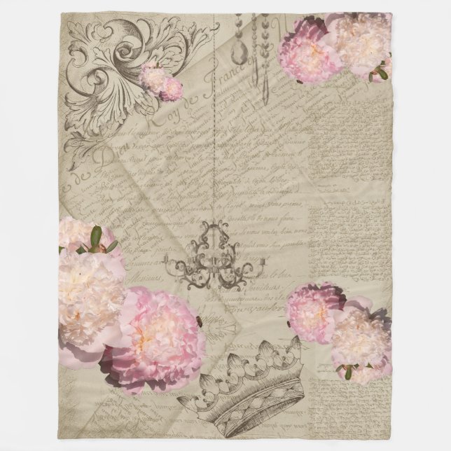 Shabby Chic - Fleece-Decke Fleecedecke (Vorderseite)
