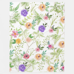 Shabby Chic Floral Fleecedecke
