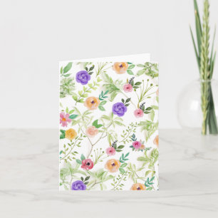 Shabby Chic Floral Karte