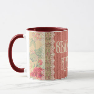 Shabby Chic Floral Omas Küche Tasse