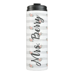 Shabby Chic Floral Personalisiert Teacher Thermosbecher