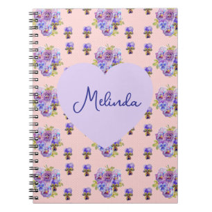 Shabby Chic Floral Polka Dot Frauenname Notizblock