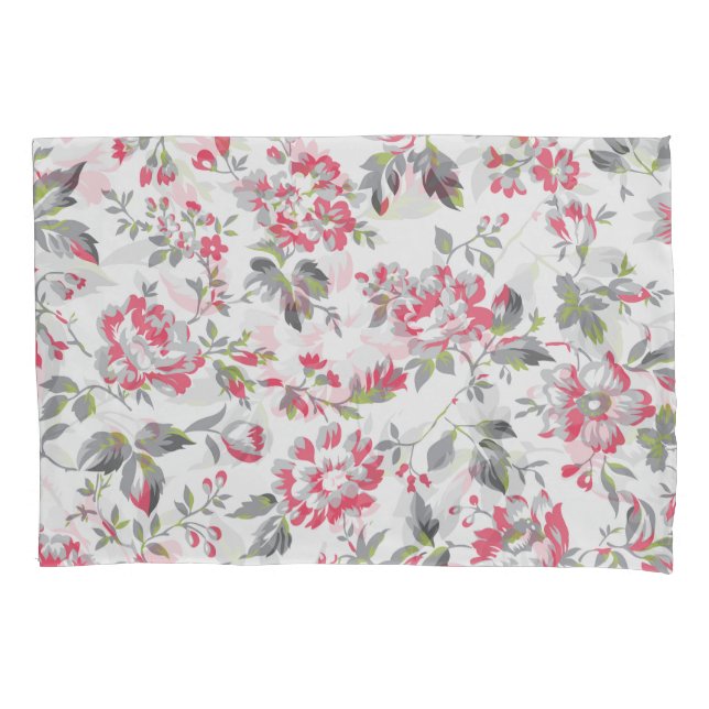 Shabby Chic Floral Rose Muster Kissenbezug (Vorderseite)