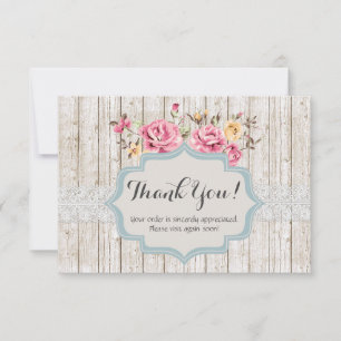 Shabby Chic Floral Rustic Wood Vintag Danke