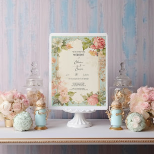 Shabby Chic Florale Hochzeitseinladung Einladung