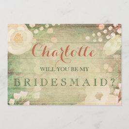 Shabby Chic Florals | Werden Sie meine Bridesmaid  Einladung