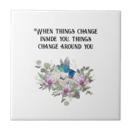 Shabby chic flowers art and selflove quote fliese