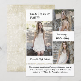 Shabby Chic Foto Graduation Party Einladung