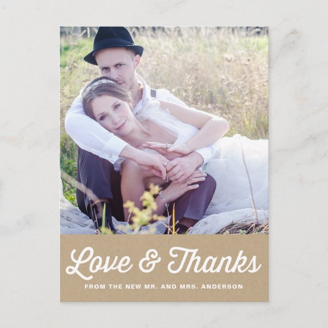 SHABBY CHIC | FOTO WEDD DANK IHNEN POSTCARD POSTKARTE (Vorderseite)