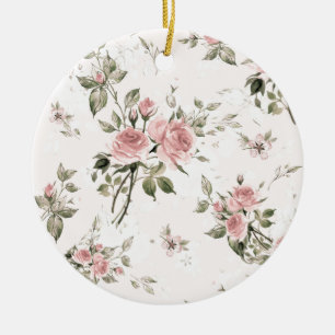 Shabby Chic, französisch chic, Vintag, blumenreic Keramik Ornament