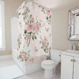 Shabby Chic, französisch chisch, Vintag, blumenrei Duschvorhang