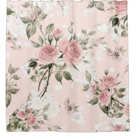 Shabby Chic, französischer Chic, Vintag, mit Duschvorhang