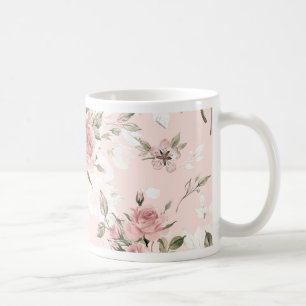 Shabby Chic, französischer Chic, Vintage, Blumenmu Tasse