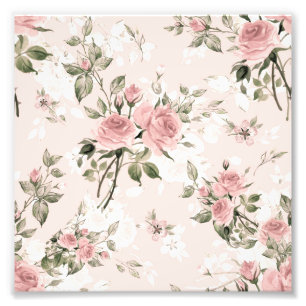 Shabby Chic, französischer Chic, Vintage, floral, Fotodruck