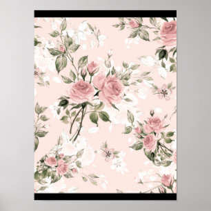 Shabby Chic, französischer Chic, Vintage, floral, Poster
