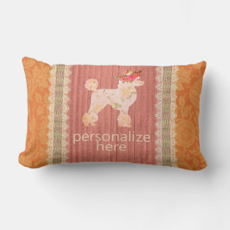 Shabby Chic French Poodle Vintag Look Lendenkissen