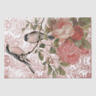 Shabby Chic für Vintage Vögel und Rose Seidenpapier