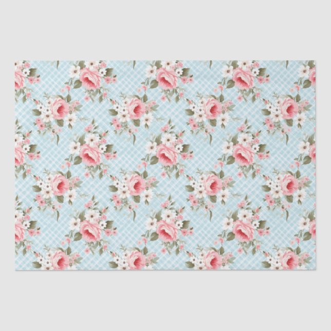 Shabby Chic für weiche Rose Seidenpapier (Vorderseite)