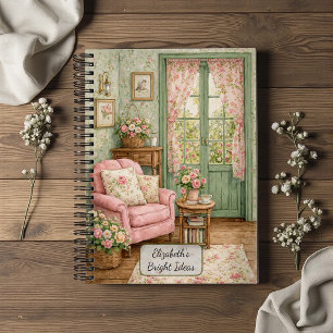 Shabby-Chic-Gartenleseecke Notizbuch