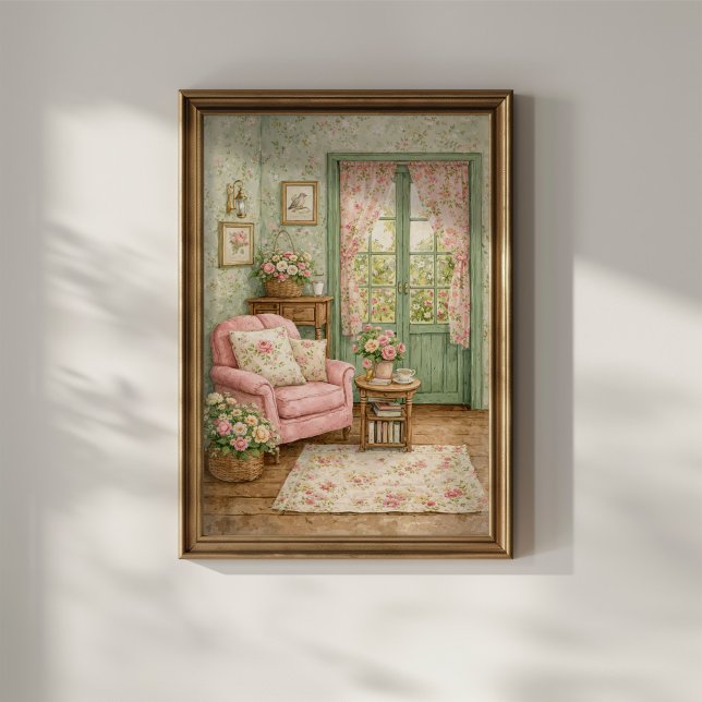 Shabby-Chic-Gartenleseecke Poster (Von Creator hochgeladen)
