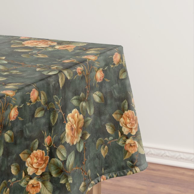 Shabby Chic gelb-orange französische Rose Tischdecke (Beispiel)