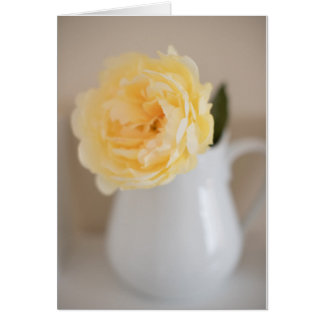 Shabby Chic Gelbe Blume und Pitcher-Karte