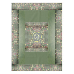 Shabby Chic, gewittert, Floral Tischdecke