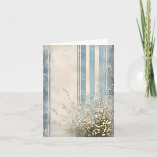 Shabby Chic Gipskraut Blue Stripes Vielen Dank Karte