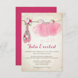 Shabby Chic Girl Ballerina Kinderdusche Einladung