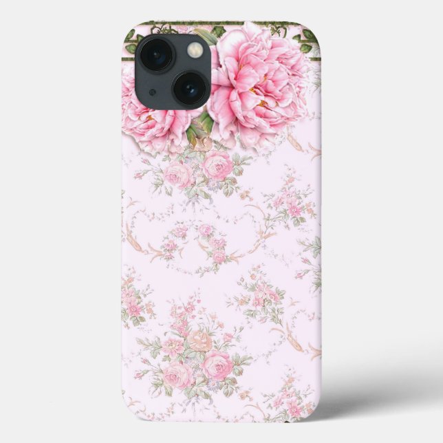 Shabby Chic Hübsch Peonies Case-Mate iPhone Hülle (Rückseite)