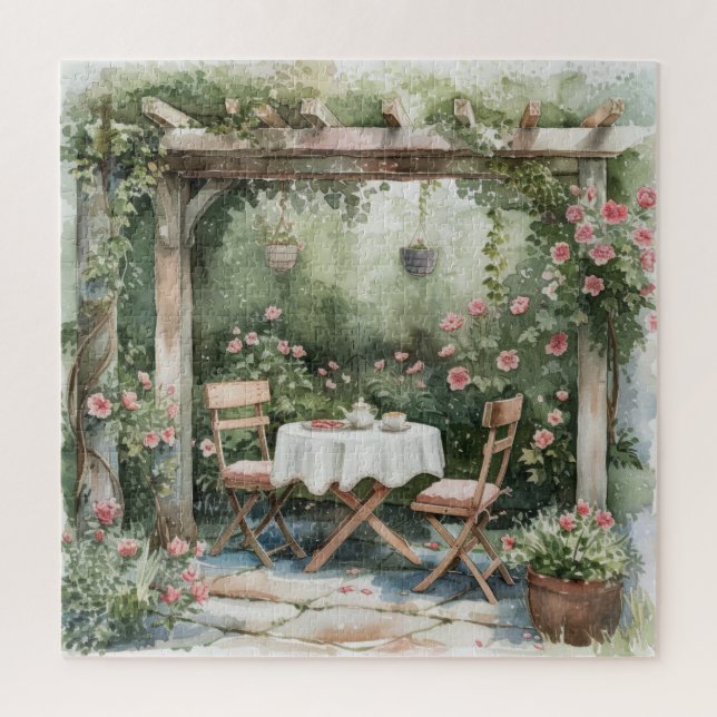 Shabby Chic Hütte Garden Puzzle (Vertikal)