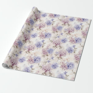 Shabby Chic Hydrangea Blumenfreude Geschenkpapier