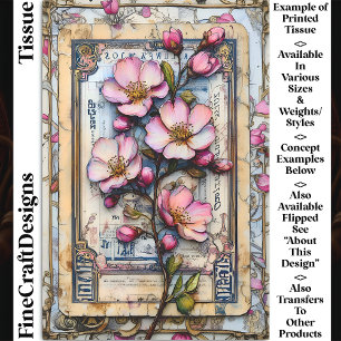 Shabby Chic Kirschblüten DA2L Decoupage Seidenpapier