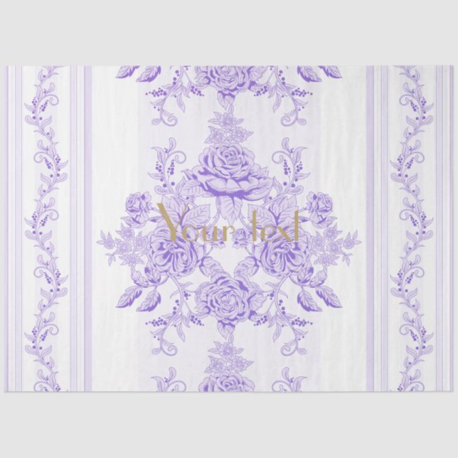 Shabby Chic, Lavendel, Handtuch, Blumenmuster, Vik Seidenpapier (Vorderseite)