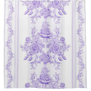 Shabby chic, lavender, web, pattern, floral, victo duschvorhang