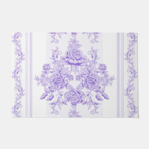 Shabby chic, lavender, web, pattern, floral, victo fußmatte