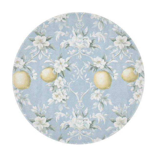 Shabby Chic Lemon Floral Series Design #8 Schneidebrett (Vorderseite)