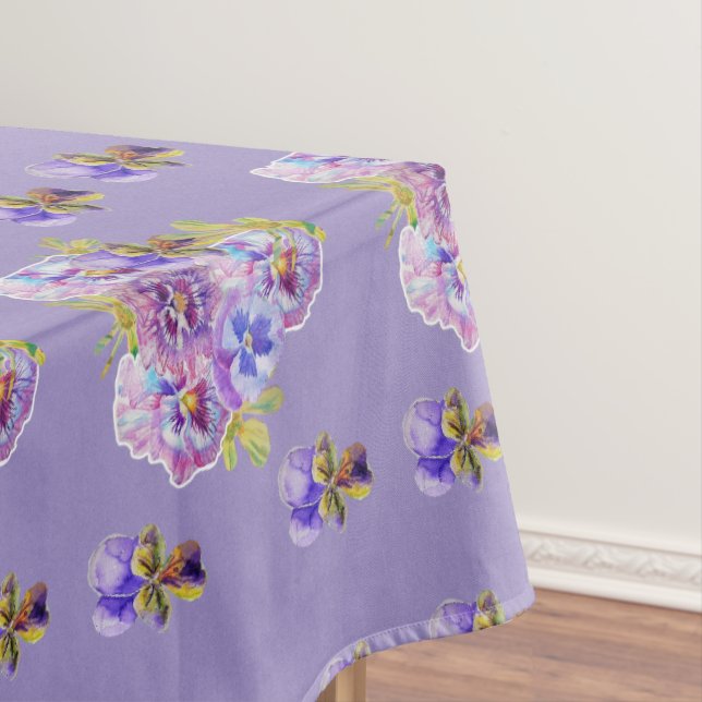 Shabby Chic Lila Pansy Floral Ditsy Tablette Tischdecke (Beispiel)