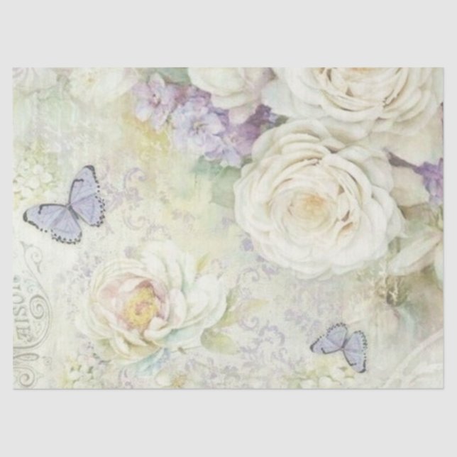 Shabby Chic Lilac Serie Design 13 Gewebepapier Seidenpapier (Vorderseite)