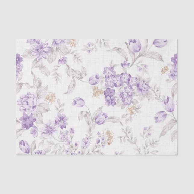 Shabby Chic Lilac Serie Design 3 Seidenpapier (Vorderseite)